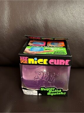 Nee Doh Purple Nice Cube Squishy Fidget Toy NEW
